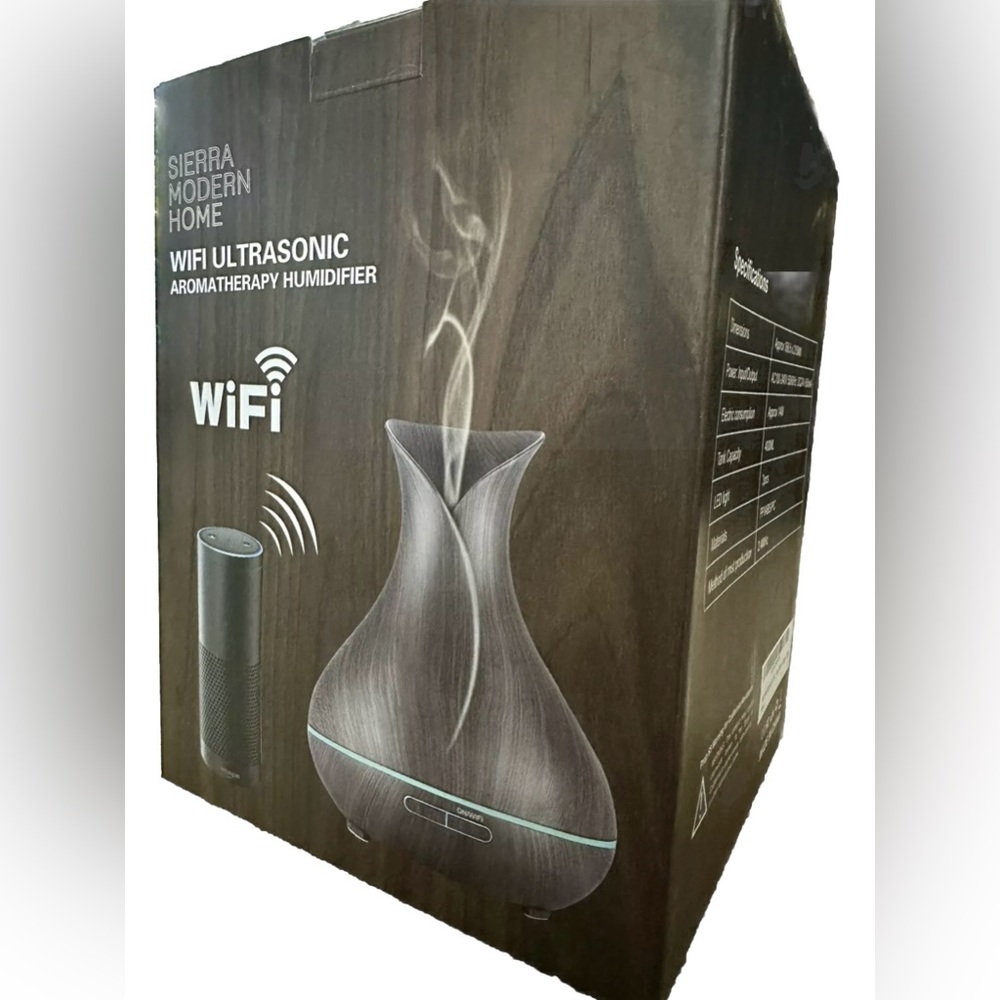 Ultrasonic Aromatherapy Humidifier-Alexa Compatible, Portable - Picture 2 of 6
